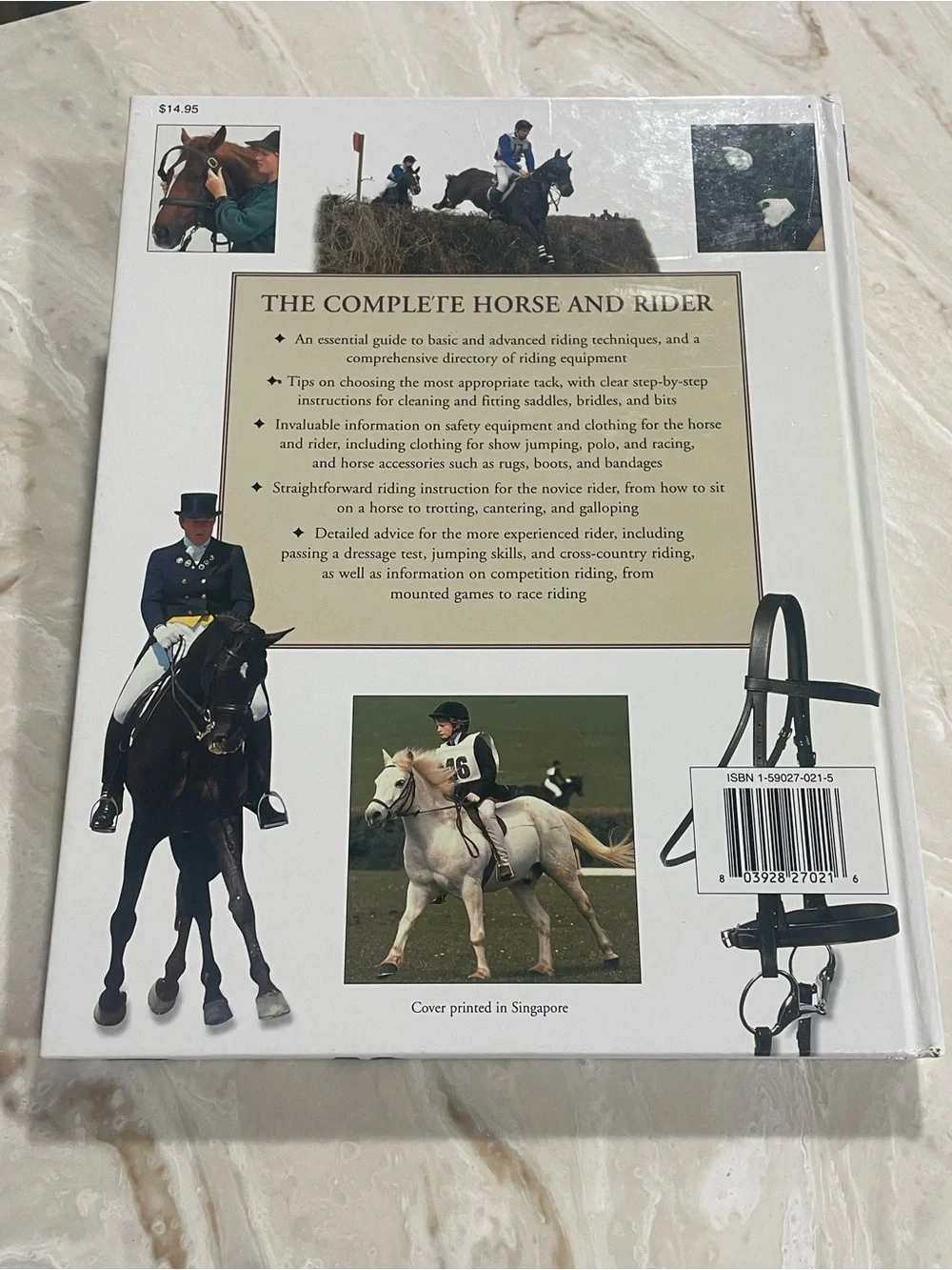 The Complete Horse & Rider Handbook HC Book 2001 Vintage Equestrian Sarah Muir